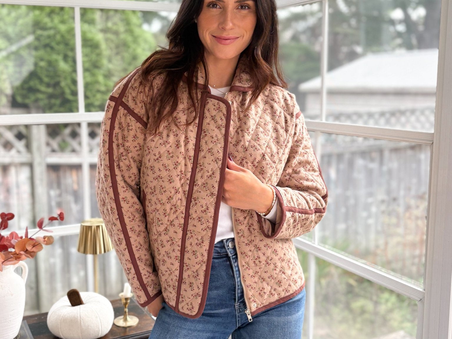 Briarwood Cotton Floral Quilted Jacket - Love and Lee Apparel
