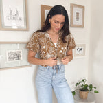 Hollis Tie - Up Short Sleeve Cardigan - Love and Lee Apparel