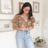 Hollis Tie - Up Short Sleeve Cardigan - Love and Lee Apparel