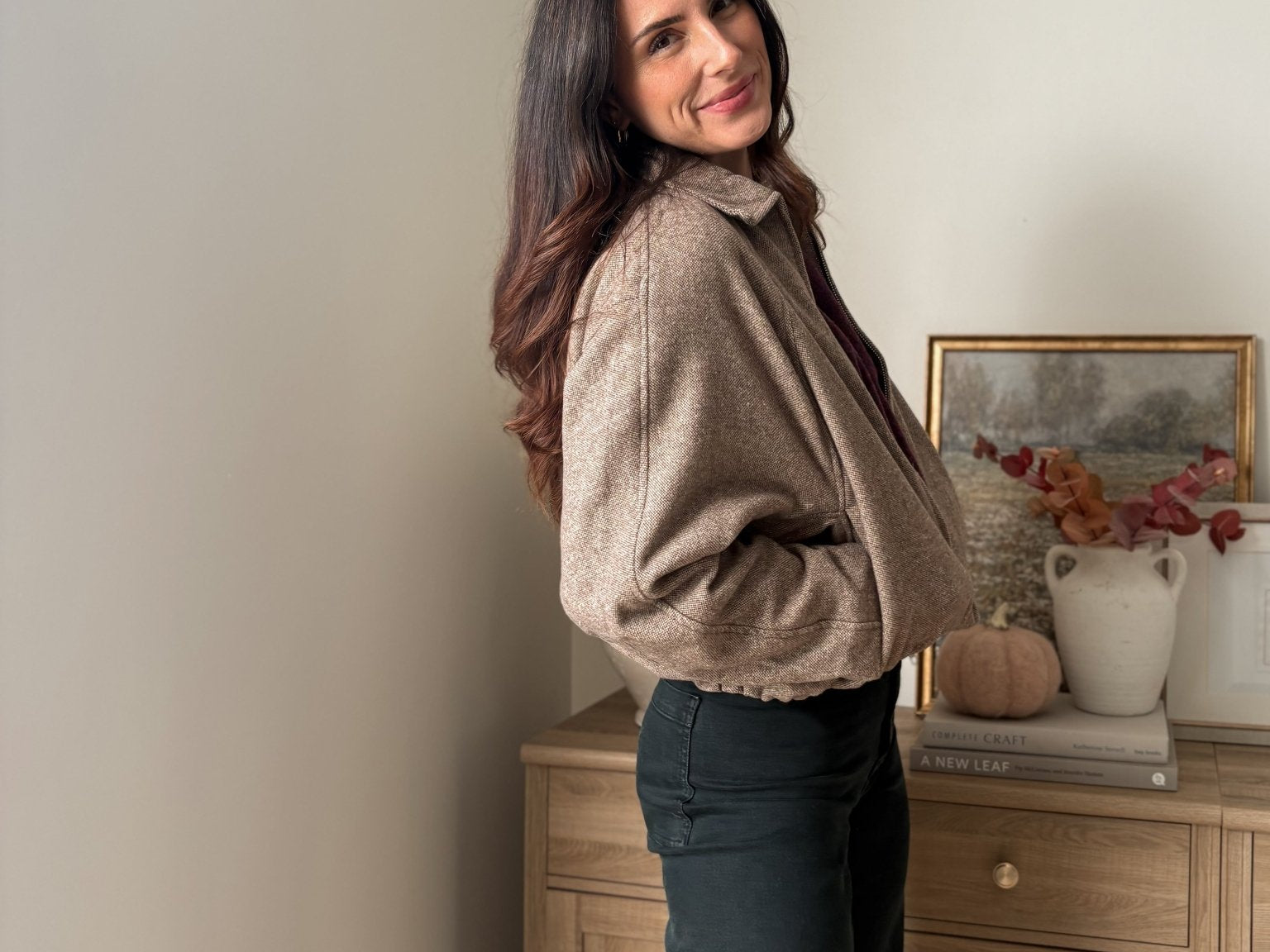 The 'Long Weekend' Raglan Zip-Up Cropped Balloon Hem Jacket - Love and Lee Apparel
