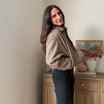 The 'Long Weekend' Raglan Zip-Up Cropped Balloon Hem Jacket - Love and Lee Apparel