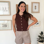 The Linda High Waisted Wide Leg Trouser Shorts - Love and Lee Apparel