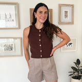 The Linda High Waisted Wide Leg Trouser Shorts - Love and Lee Apparel
