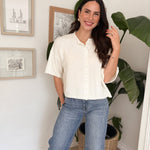 Morgann Short Sleeve Button Down Cardigan - Love and Lee Apparel