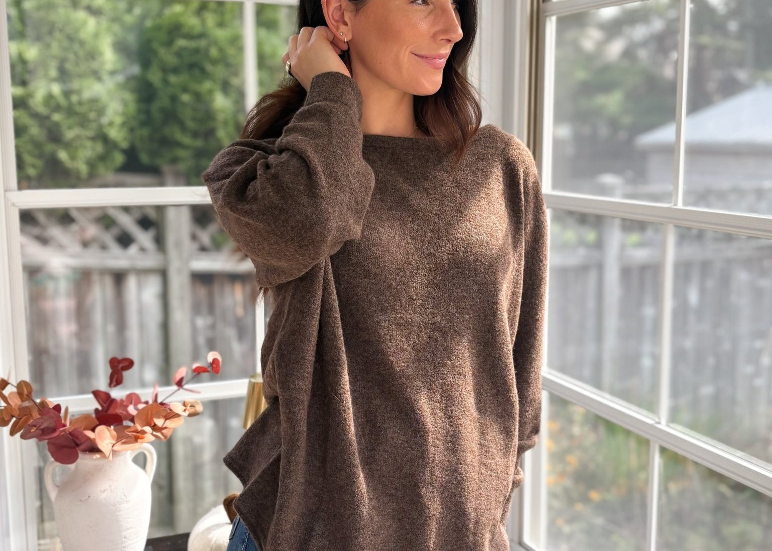 Amber Skies Boat Neck Oversized Knit Pullover Sweater - Love and Lee Apparel