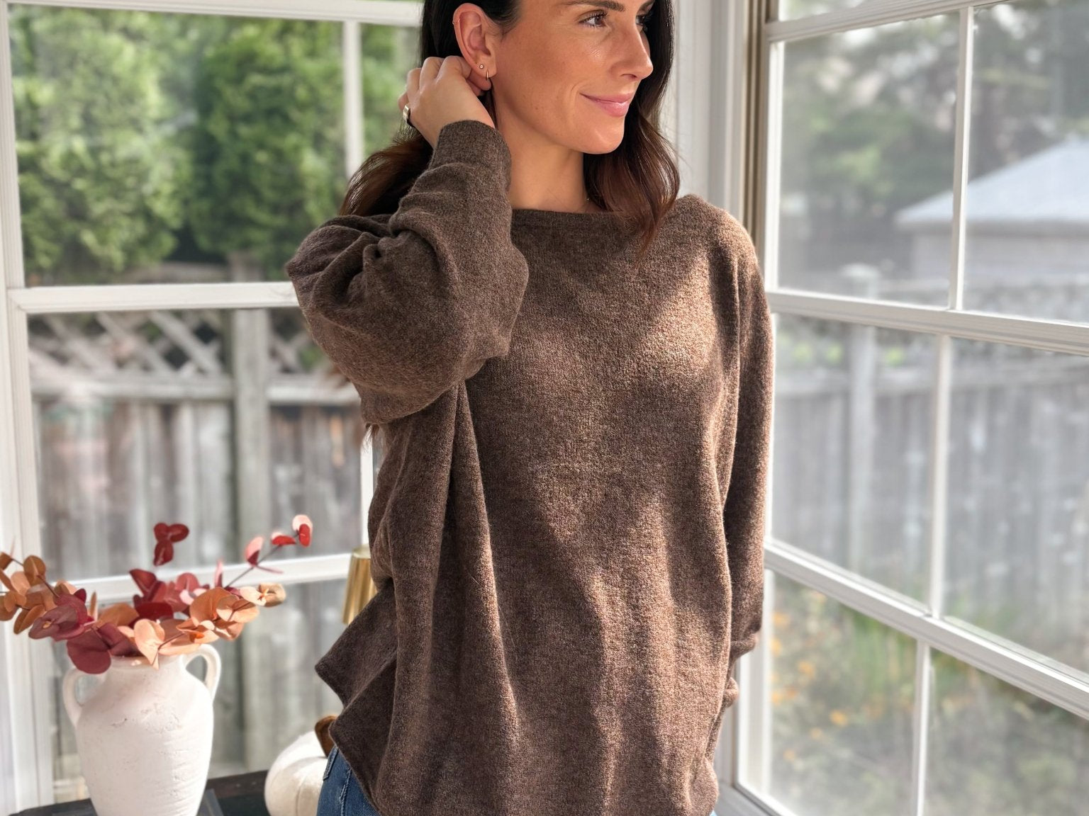 Amber Skies Boat Neck Oversized Knit Pullover Sweater - Love and Lee Apparel