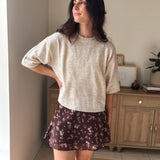 The Wyatt Heathered Crew Neck Half Sleeve Boxy Pullover - Love and Lee Apparel