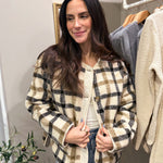 The Sabrina Plaid Button Down Teddy Jacket - Love and Lee Apparel