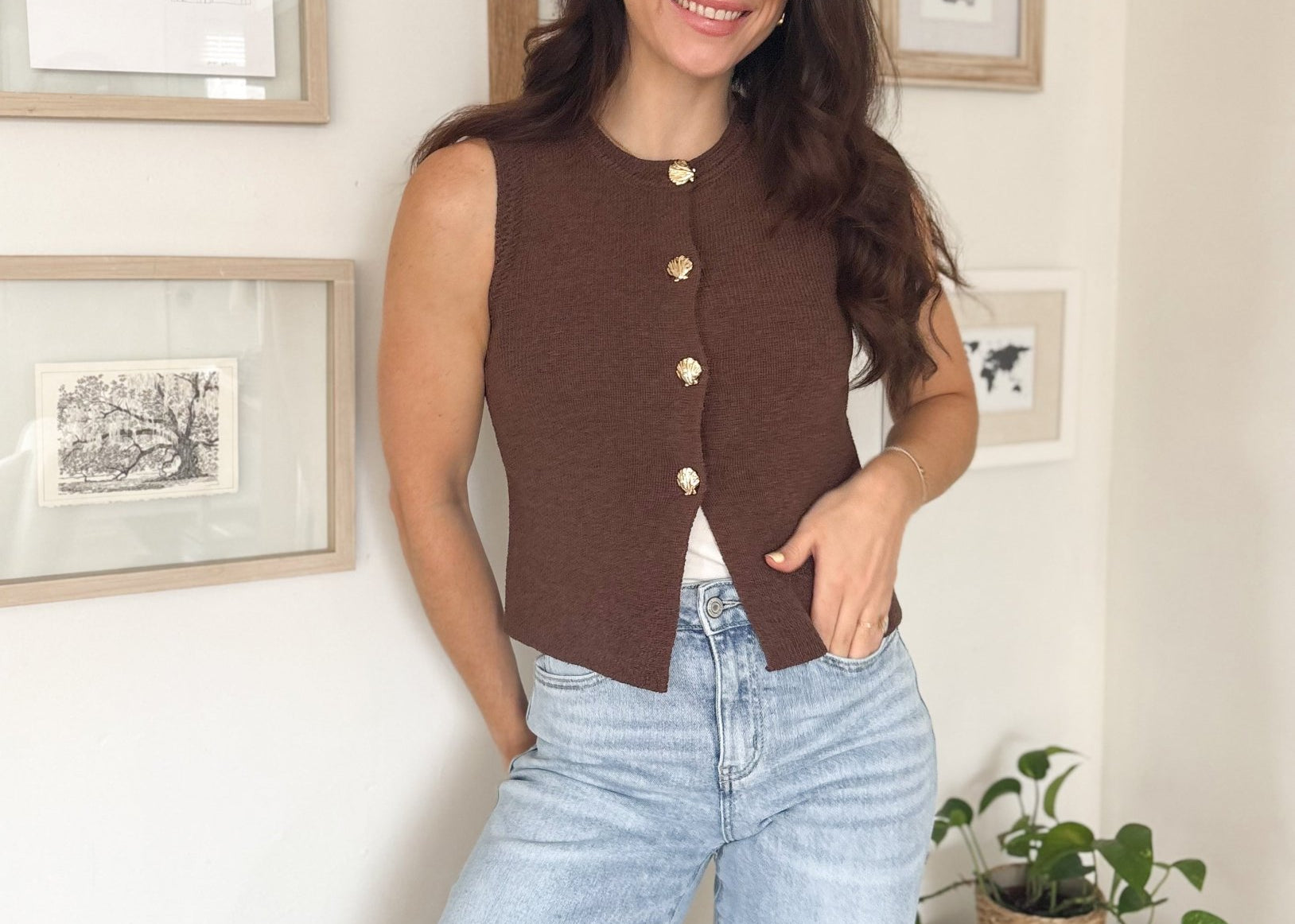 The Rowan Knit Sleeveless Vest - Love and Lee Apparel