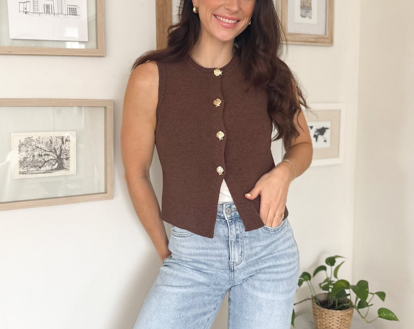 The Rowan Knit Sleeveless Vest - Love and Lee Apparel