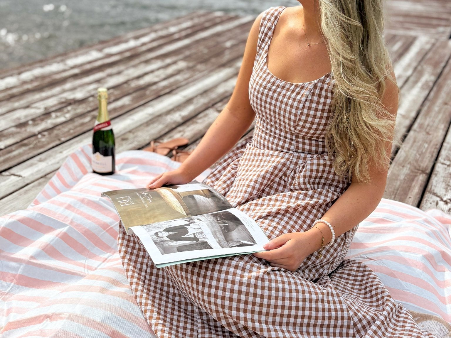 Ophelia Gingham Print Midi Dress - Love and Lee Apparel