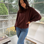 'Alumni Academy' Boat Neck Button Down Knit Cardigan Sweater - Love and Lee Apparel