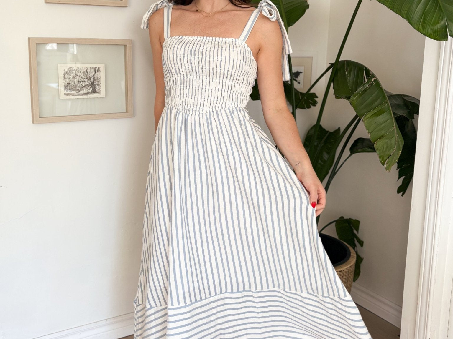 The Blake Blue And White Striped Dress - Love and Lee Apparel