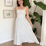 The Blake Blue And White Striped Dress - Love and Lee Apparel