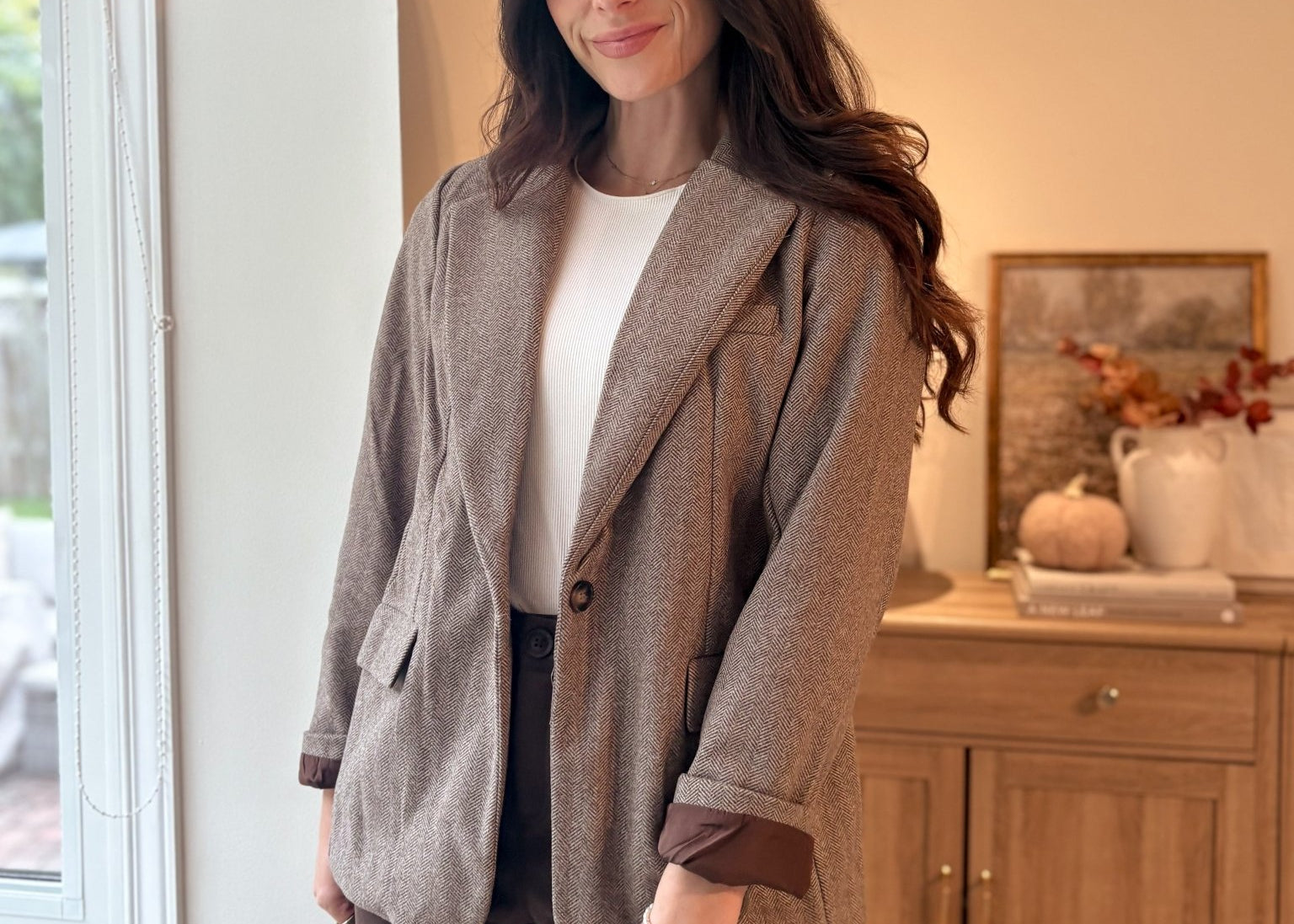 The Windsor Single-breasted Herringbone Notch Jacket - Love and Lee Apparel