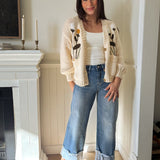 The Margaux High Rise Medium Wash Cuffed Wide Jeans - Love and Lee Apparel