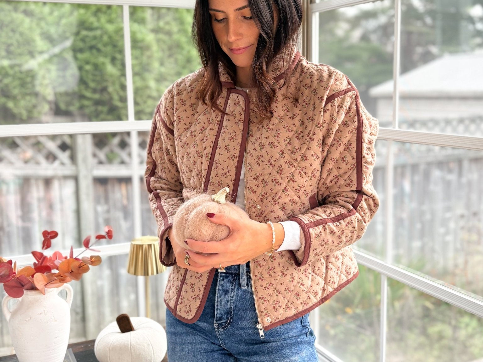 Briarwood Cotton Floral Quilted Jacket - Love and Lee Apparel
