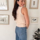 The Dakota Raw Edge Button Down Knit Cardigan Vest Top - Love and Lee Apparel