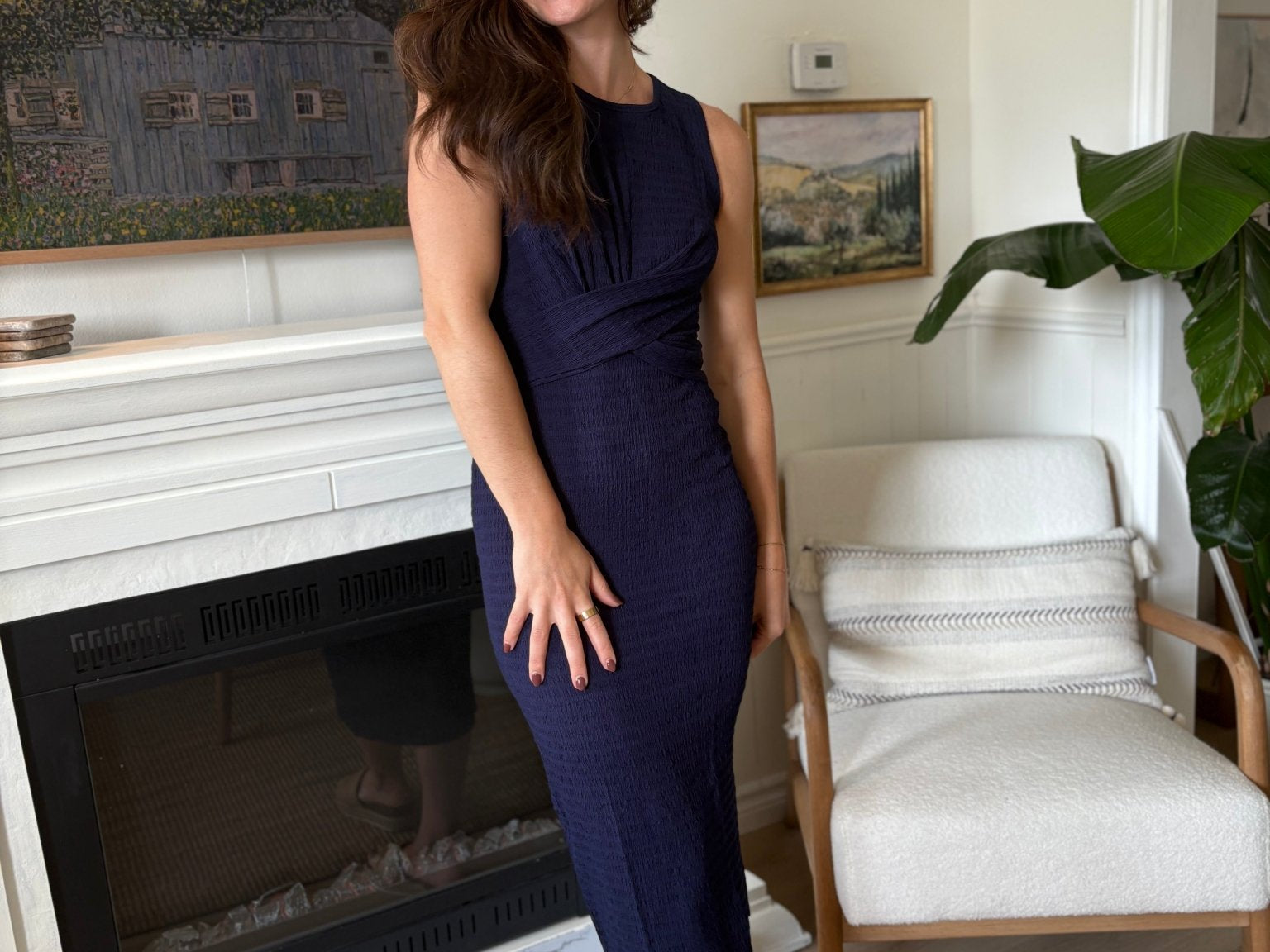 The Macy Solid Sleeveless Cross Waist Bodycon Dress - Love and Lee Apparel