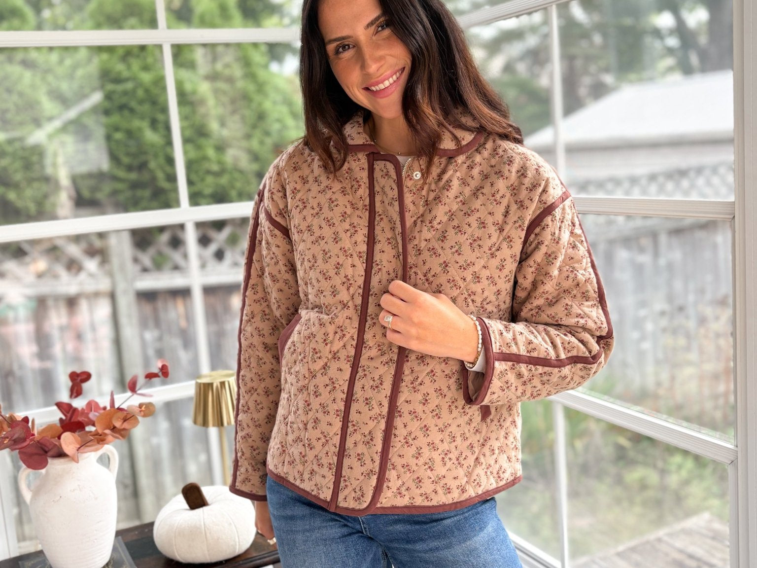Briarwood Cotton Floral Quilted Jacket - Love and Lee Apparel
