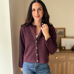 The Maison Merlot Knit Cardigan in Burgundy - Love and Lee Apparel