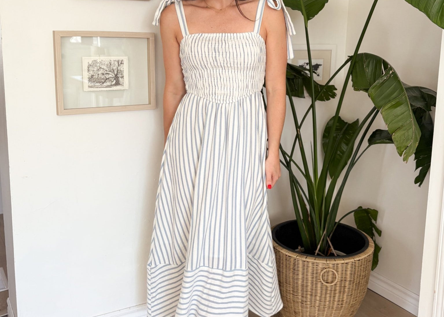 The Blake Blue And White Striped Dress - Love and Lee Apparel