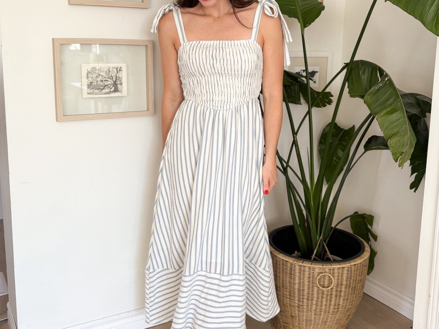 The Blake Blue And White Striped Dress - Love and Lee Apparel