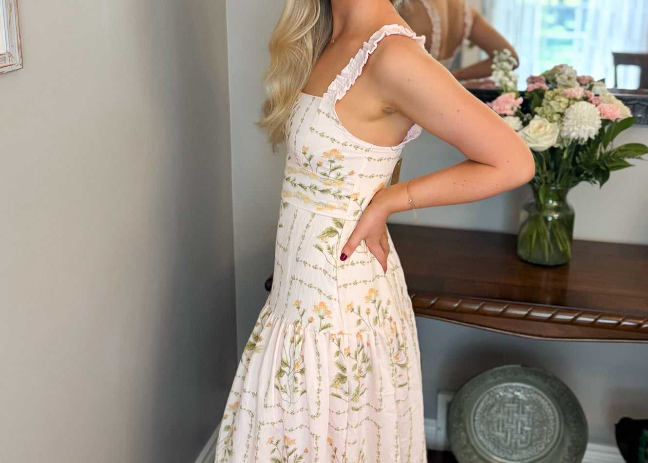 Picking Flowers Midi Dress - Love and Lee Apparel