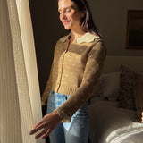 The Colette Crochet Scallop Collar Button Down Knit Cardigan - Love and Lee Apparel