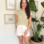 The Charlotte Light Green Blouse - Love and Lee Apparel
