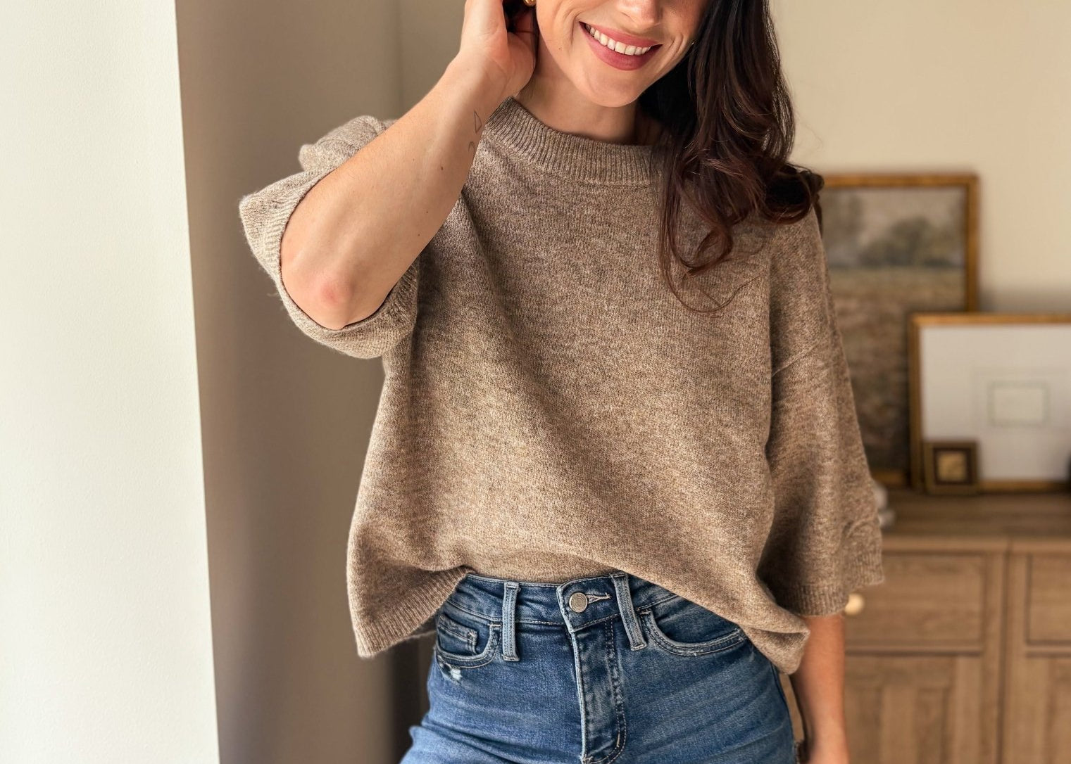 The Cellar Door Crew Neck Half Sleeve Pullover Sweater - Love and Lee Apparel