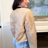 The Monique Long Sleeve Gold Button Closure Inner Fur Faux Suede Jacket - Love and Lee Apparel