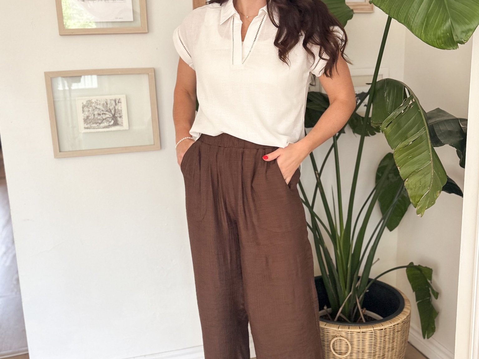 The Lucy Brown Casual Pants - Love and Lee Apparel