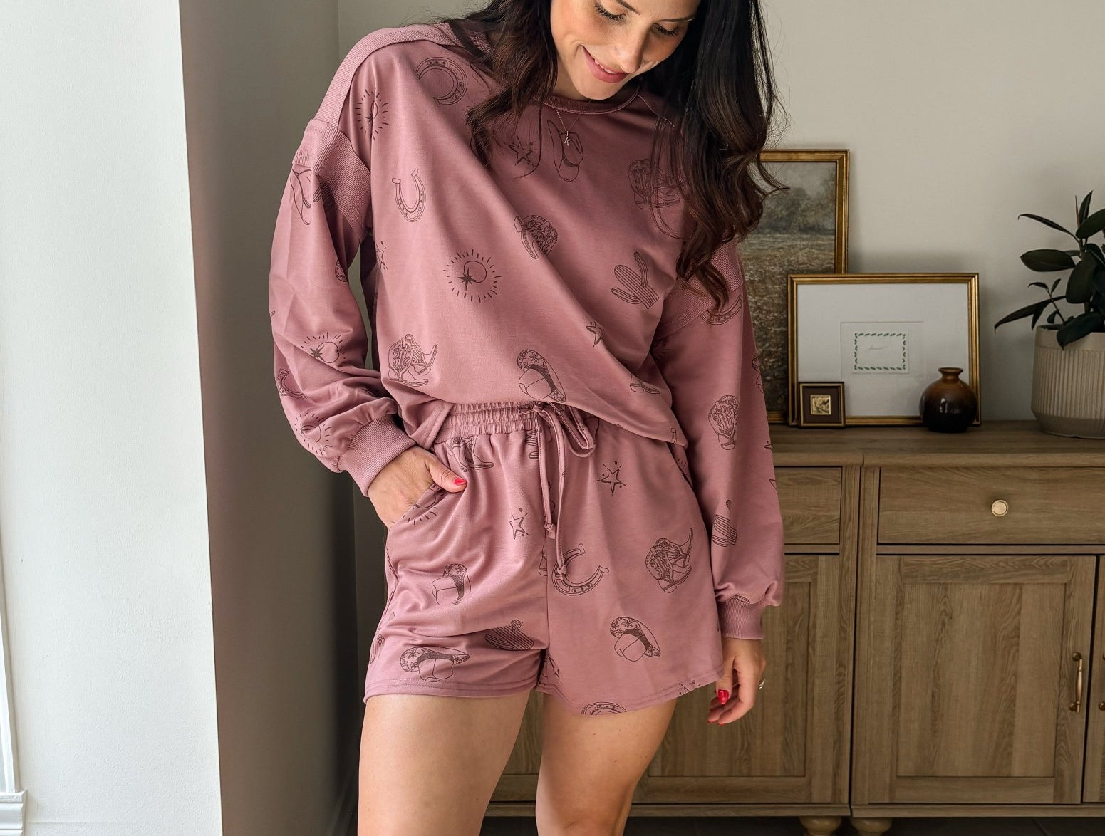 The Last Rodeo Western Print Lounge Set - Love and Lee Apparel
