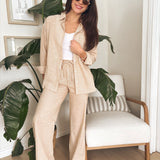 Veronica Gauze Shirt in Khaki - Love and Lee Apparel