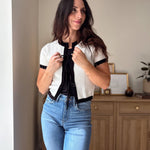 Gwen Tie Up Short Sleeve Cardigan - Love and Lee Apparel