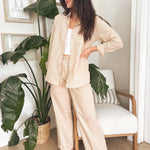 Veronica Gauze Pants in Khaki - Love and Lee Apparel