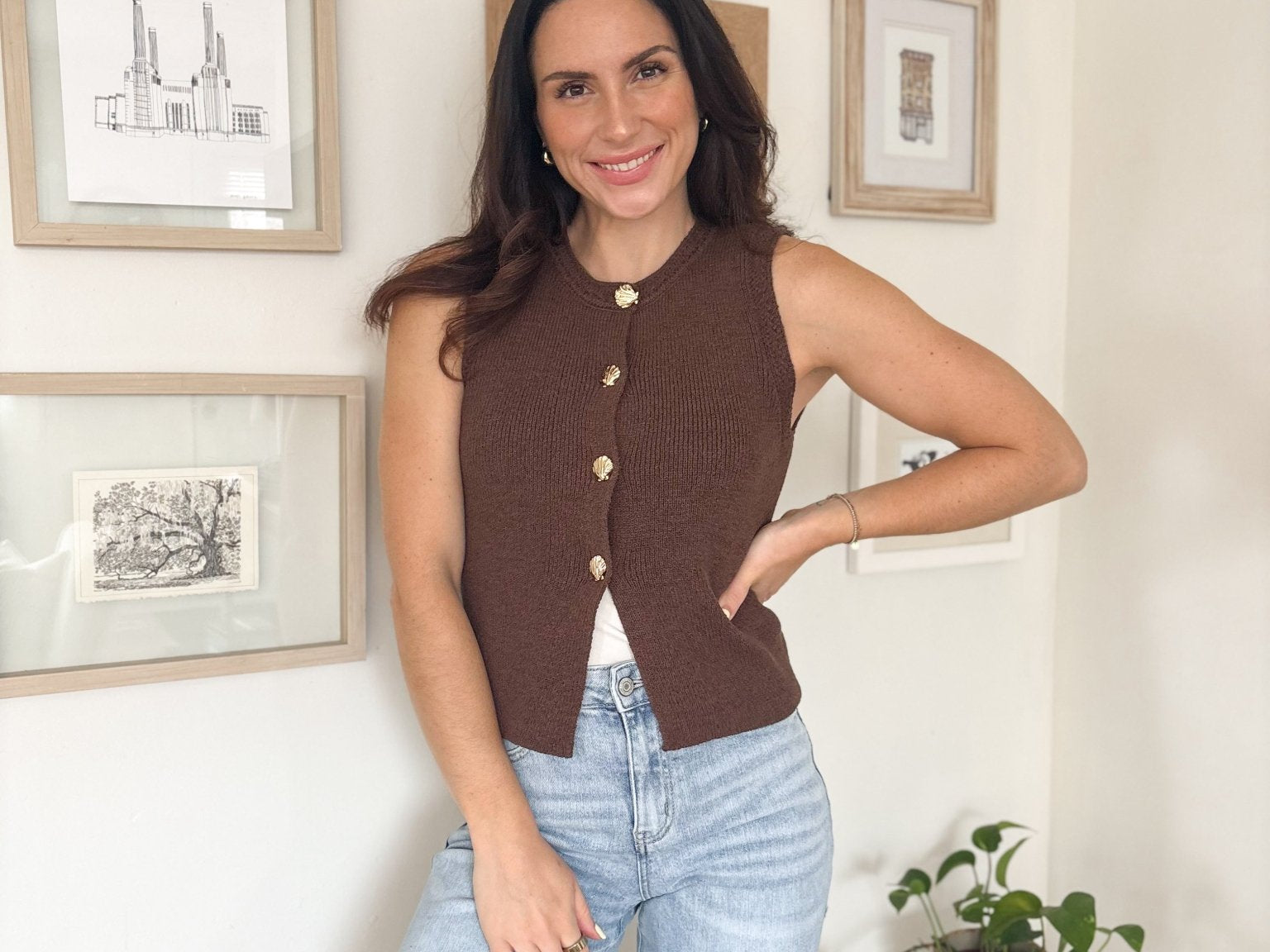 The Rowan Knit Sleeveless Vest - Love and Lee Apparel