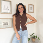 The Rowan Knit Sleeveless Vest - Love and Lee Apparel