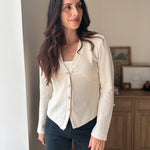 The Cork & Candle Soft Ribbed V-Neck Cardigan - Love and Lee Apparel