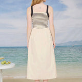Porter Mixed Media Midi Dress - Love and Lee Apparel