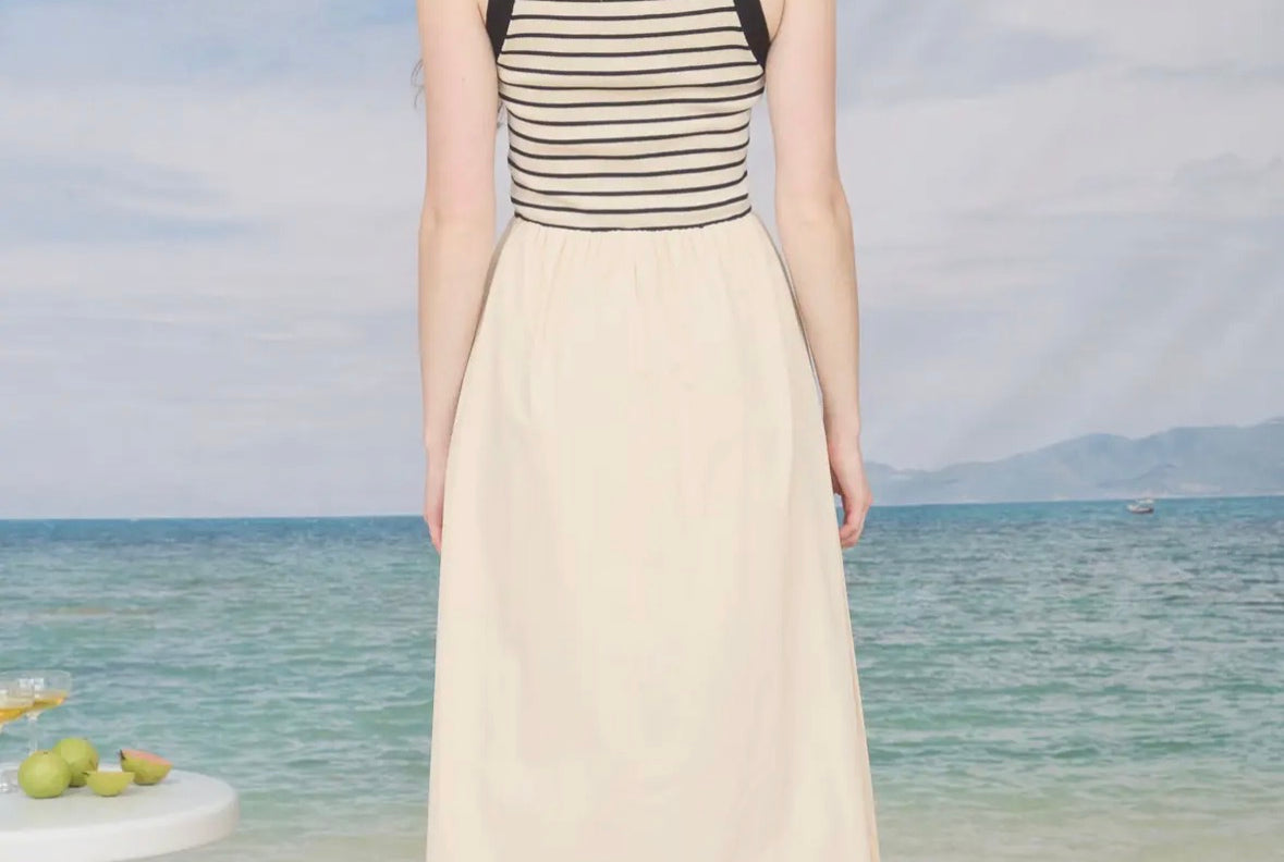 Porter Mixed Media Midi Dress - Love and Lee Apparel