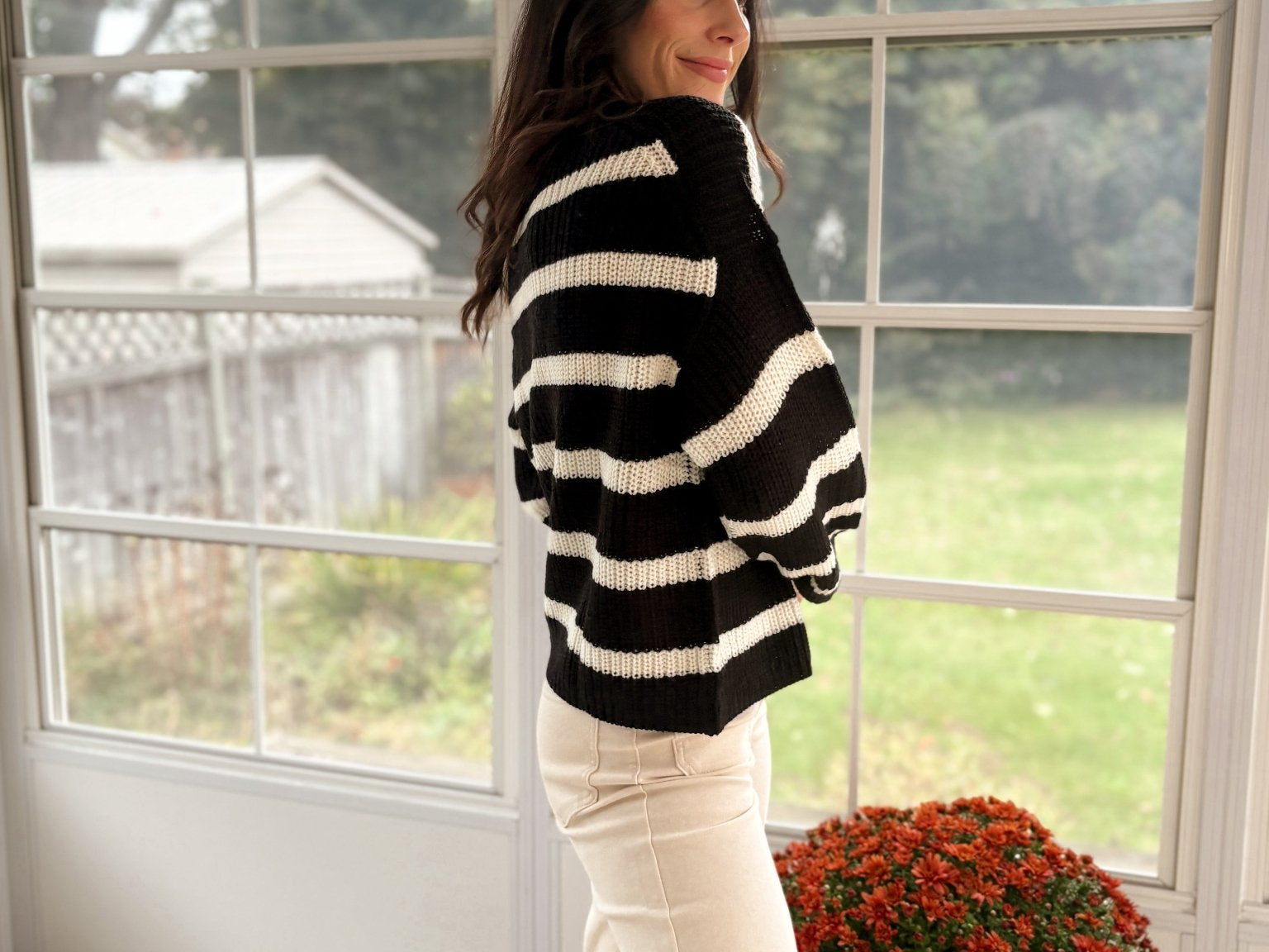 The Striped and Snuggled Pullover Knit Sweater - Love and Lee Apparel