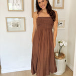 The Hudson Brown Midi Dress - Love and Lee Apparel
