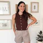 The Linda High Waisted Wide Leg Trouser Shorts - Love and Lee Apparel