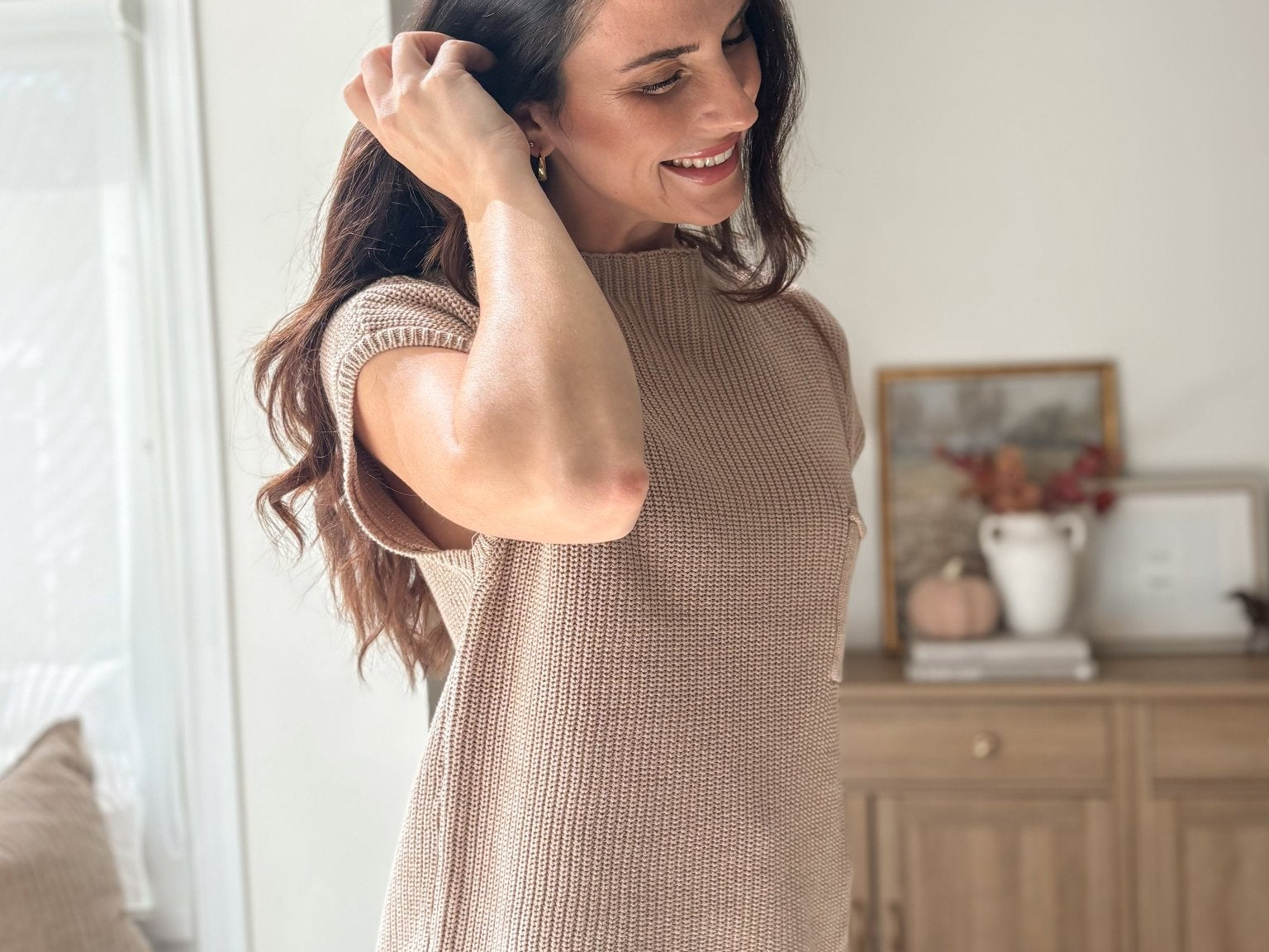 The 'Cozy to Cocktail' Mock Neck Short Sleeve Sweater - Love and Lee Apparel