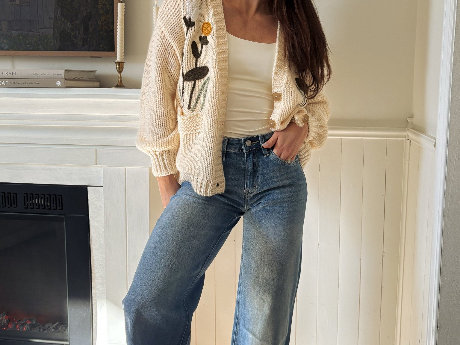The Margaux High Rise Medium Wash Cuffed Wide Jeans - Love and Lee Apparel