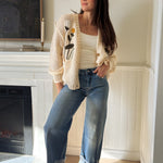 The Margaux High Rise Medium Wash Cuffed Wide Jeans - Love and Lee Apparel