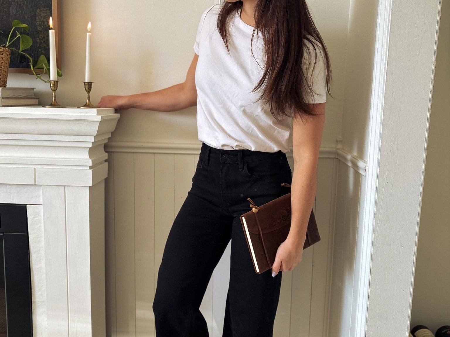The Janessa High Rise Raw Hem Cropped Wide Leg Jeans in Black - Love and Lee Apparel