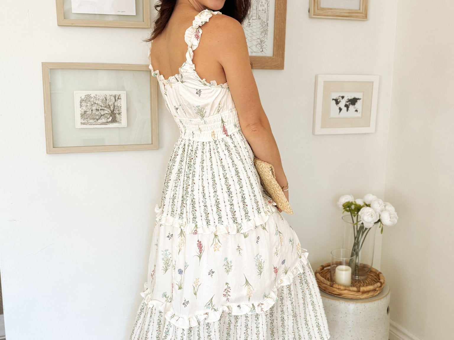 The Zoee Floral Pattern Dress - Love and Lee Apparel